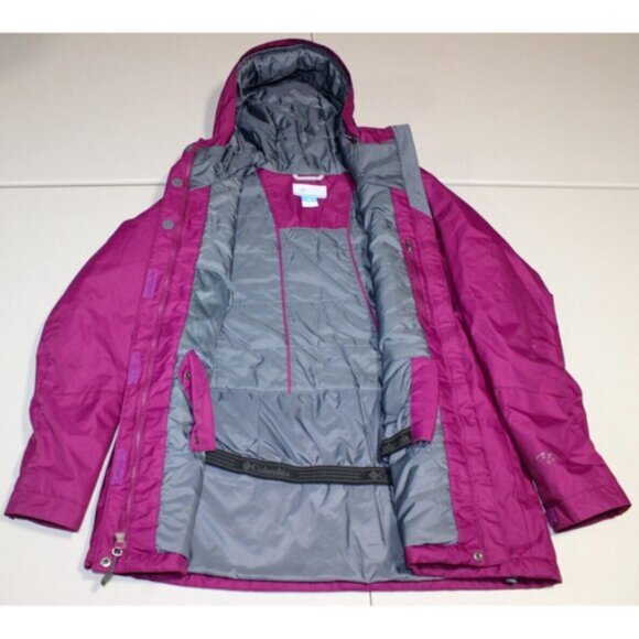 Womens Columbia Alpine Action Omni-heat Jacket Coat Large Pink Ski Snow 1725571 - Picture 8 of 14